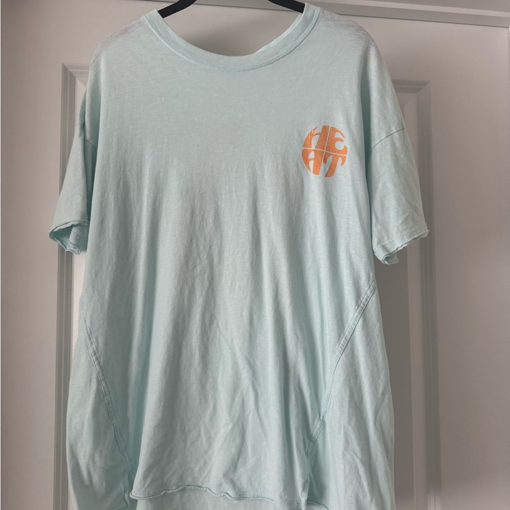 Aerie Soft Blue Tee with Subtle Logo